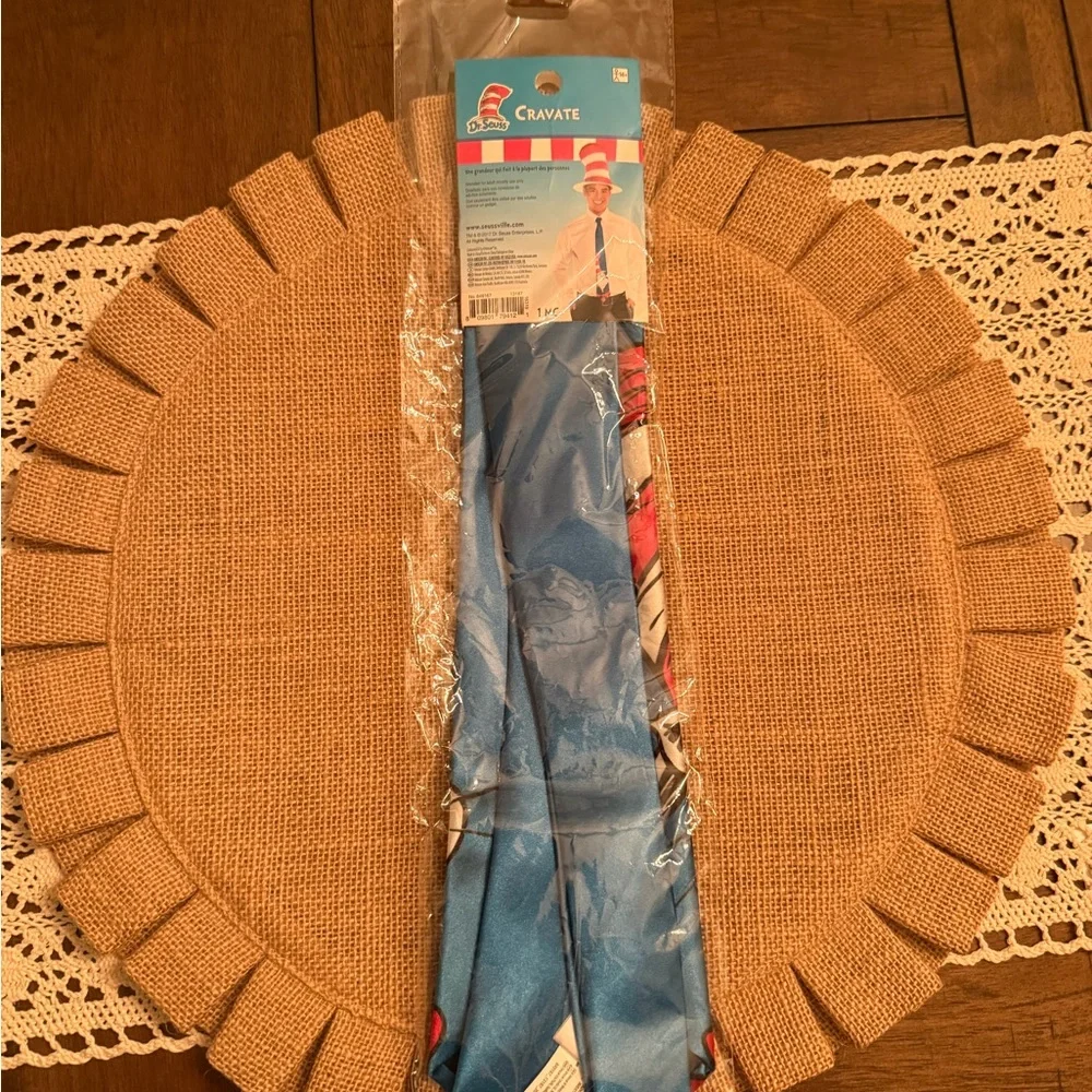 Dr. Seuss Red and Blue Cat in the Hat Party Tie
